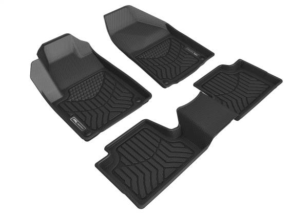 3D MAXpider - 3D MAXpider MAXTRAC Floor Mat (BLACK) compatible with JEEP CHEROKEE 2015-2023 - Full Set