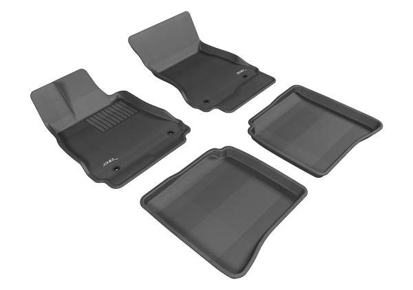 3D MAXpider - 3D MAXpider KAGU Floor Mat (BLACK) compatible with MERCEDES-BENZ S-CLASS (W221) 2007-2013 - Full Set
