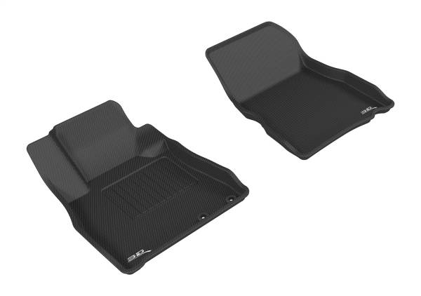3D MAXpider - 3D MAXpider KAGU Floor Mat (BLACK) compatible with NISSAN VERSA NOTE 2014-2019 - Front Row