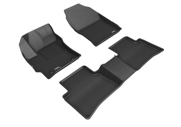3D MAXpider - 3D MAXpider KAGU Floor Mat (BLACK) compatible with TOYOTA COROLLA SEDAN 2020-2024 - Full Set