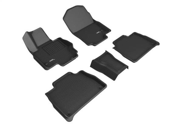 3D MAXpider - 3D MAXpider KAGU Floor Mat (BLACK) compatible with MERCEDES-BENZ GLE-CLASS 5-SEAT SUV (W167) 2020-2024 - Full Set