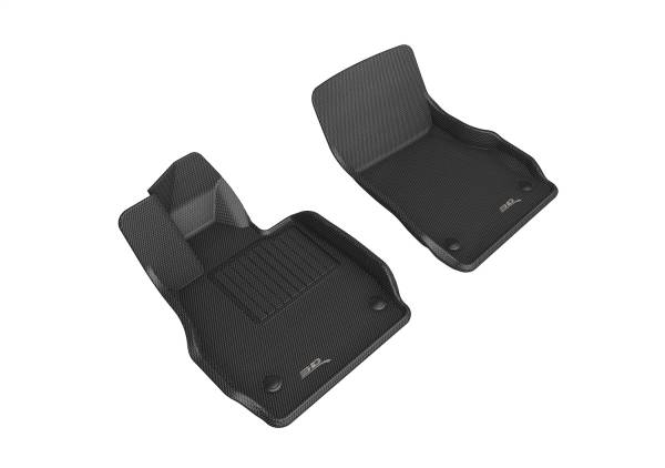 3D MAXpider - 3D MAXpider KAGU Floor Mat (BLACK) compatible with CHEVROLET CORVETTE 2020-2024 - Front Row