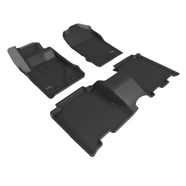 3D MAXpider - 3D MAXpider KAGU Floor Mat (BLACK) compatible with FORD BRONCO 2021-2024 - Full Set