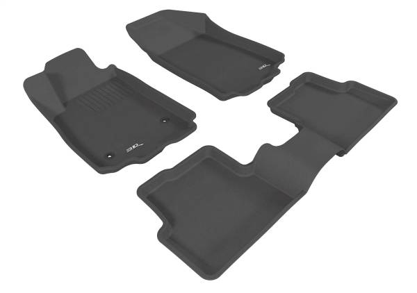 3D MAXpider - 3D MAXpider KAGU Floor Mat (BLACK) compatible with CHEVROLET SONIC 2012-2020 - Full Set