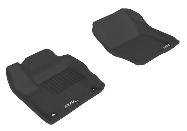 3D MAXpider - 3D MAXpider KAGU Floor Mat (BLACK) compatible with FORD FOCUS 2012-2018 - Front Row