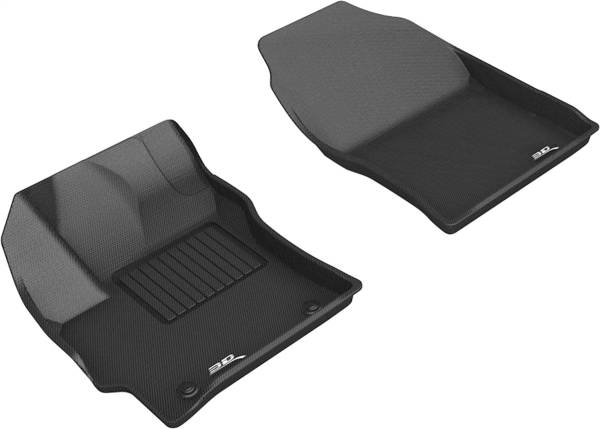 3D MAXpider - 3D MAXpider KAGU Floor Mat (BLACK) compatible with TOYOTA COROLLA HATCH/SEDAN/HYBRID 2019-2024 - Front Row