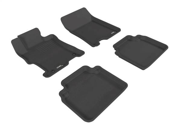 3D MAXpider - 3D MAXpider KAGU Floor Mat (BLACK) compatible with HONDA ACCORD SEDAN 2008-2012 - Full Set