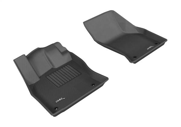 3D MAXpider - 3D MAXpider KAGU Floor Mat (BLACK) compatible with AUDI A3/S3 SEDAN/A3 E-TRON/RS 3 2015-2020 - Front Row