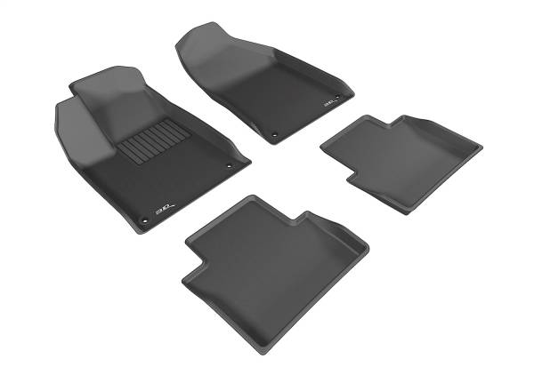 3D MAXpider - 3D MAXpider KAGU Floor Mat (BLACK) compatible with CHRYSLER 200 2015-2017 - Full Set