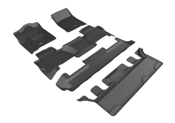 3D MAXpider - 3D MAXpider KAGU Floor Mat (BLACK) compatible with CHEVROLET TAHOE 2015-2020 - Full Set