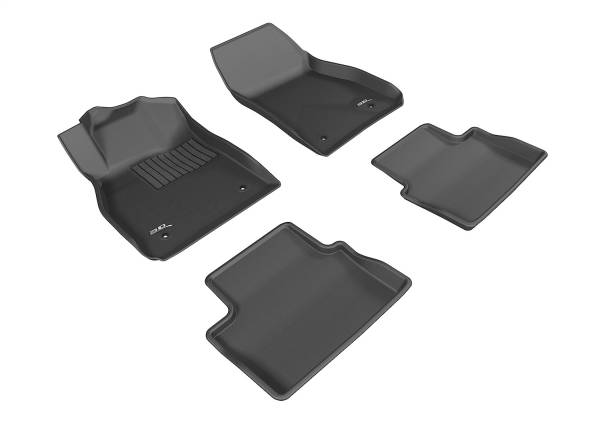 3D MAXpider - 3D MAXpider KAGU Floor Mat (BLACK) compatible with CHEVROLET MALIBU 2013-2015 - Full Set