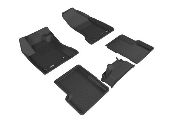 3D MAXpider - 3D MAXpider KAGU Floor Mat (BLACK) compatible with JEEP RENEGADE 2015-2023 - Full Set