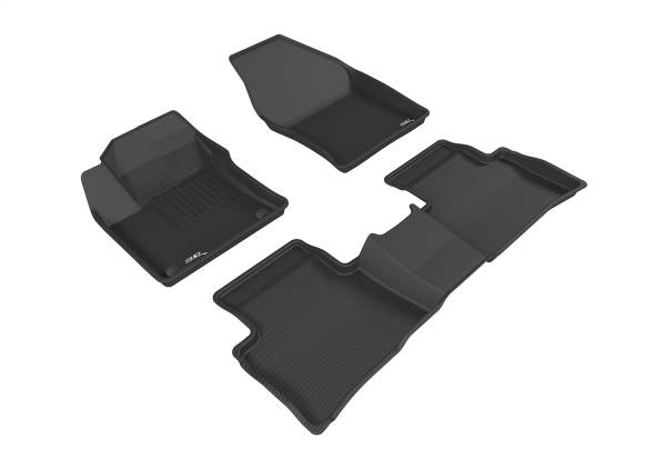 3D MAXpider - 3D MAXpider KAGU Floor Mat (BLACK) compatible with TOYOTA PRIUS/PRIUS PRIME 2016-2022 - Full Set