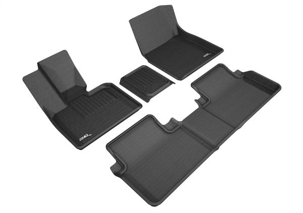3D MAXpider - 3D MAXpider KAGU Floor Mat (BLACK) compatible with BMW I3 2014-2021 - Full Set