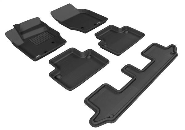 3D MAXpider - 3D MAXpider KAGU Floor Mat (BLACK) compatible with VOLVO XC90 2003-2014 - Full Set