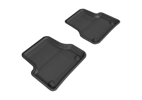 3D MAXpider - 3D MAXpider KAGU Floor Mat (BLACK) compatible with AUDI A6 SEDAN/S6/A7/S7/RS7 2012-2018 - Second Row