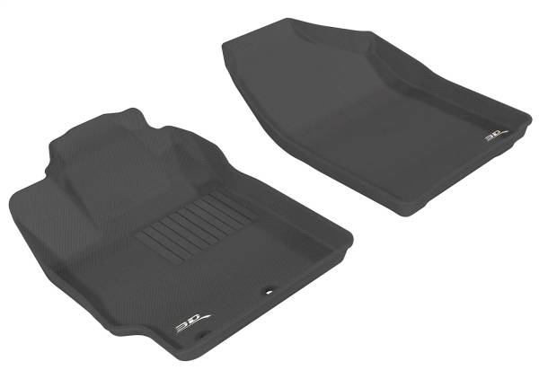 3D MAXpider - 3D MAXpider KAGU Floor Mat (BLACK) compatible with TOYOTA PRIUS C 2012-2015 - Front Row