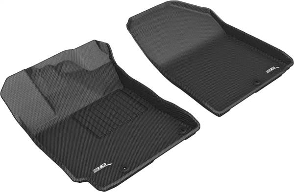 3D MAXpider - 3D MAXpider KAGU Floor Mat (BLACK) compatible with KIA FORTE 2019-2024 - Front Row