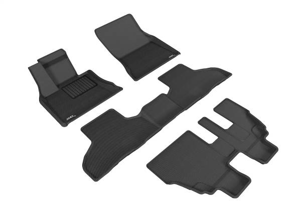 3D MAXpider - 3D MAXpider KAGU Floor Mat (BLACK) compatible with BMW X5 (F15) 2014-2018 - Full Set