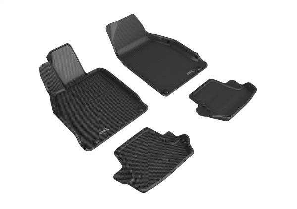 3D MAXpider - 3D MAXpider KAGU Floor Mat (BLACK) compatible with PORSCHE 911 CARRERA/S/4/4S (991/992) 2020-2024 - Full Set