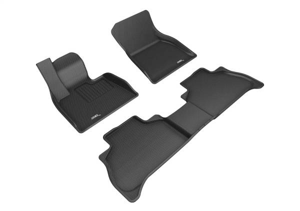 3D MAXpider - 3D MAXpider KAGU Floor Mat (BLACK) compatible with BMW X5 (G05) 2019-2024 - Full Set