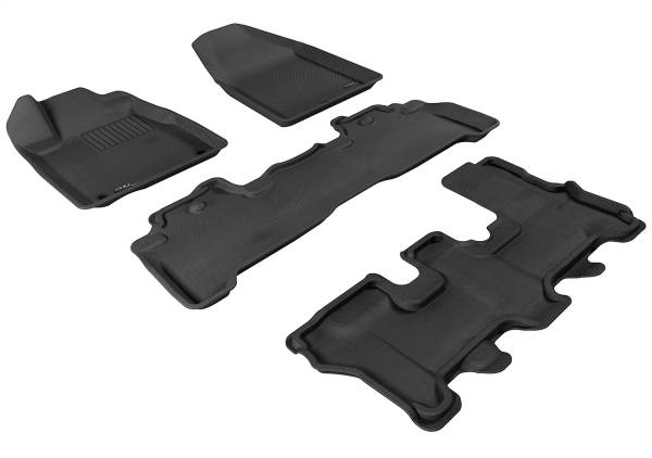 3D MAXpider - 3D MAXpider KAGU Floor Mat (BLACK) compatible with ACURA MDX 2007-2013 - Full Set