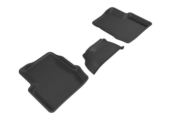 3D MAXpider - 3D MAXpider KAGU Floor Mat (BLACK) compatible with FIAT 500X 2015-2023 - Second Row