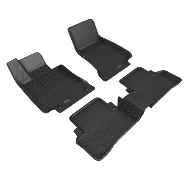 3D MAXpider - 3D MAXpider KAGU Floor Mat (BLACK) compatible with MERCEDES-BENZ E-CLASS SEDAN (W213) 2019-2023 - Full Set