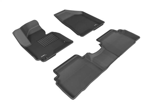 3D MAXpider - 3D MAXpider KAGU Floor Mat (BLACK) compatible with HYUNDAI TUCSON 2014-2015 - Full Set