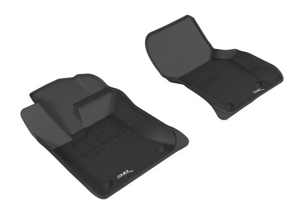 3D MAXpider - 3D MAXpider KAGU Floor Mat (BLACK) compatible with JAGUAR XE 2017-2020 - Front Row