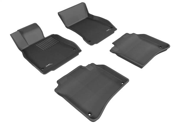 3D MAXpider - 3D MAXpider KAGU Floor Mat (BLACK) compatible with MERCEDES-BENZ S-CLASS SEDAN (W222) 2014-2020 - Full Set