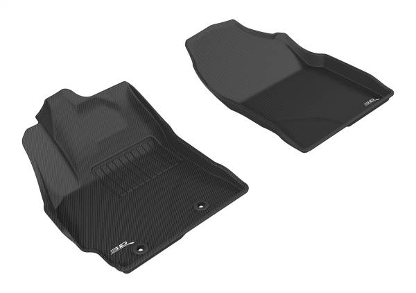 3D MAXpider - 3D MAXpider KAGU Floor Mat (BLACK) compatible with SCION/TOYOTA IM/COROLLA IM 2016-2018 - Front Row