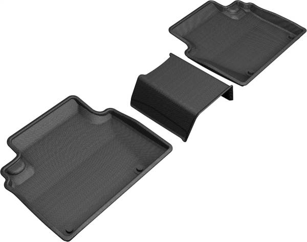 3D MAXpider - 3D MAXpider KAGU Floor Mat (BLACK) compatible with HONDA CLARITY PLUG-IN HYBRID 2018-2021 - Second Row