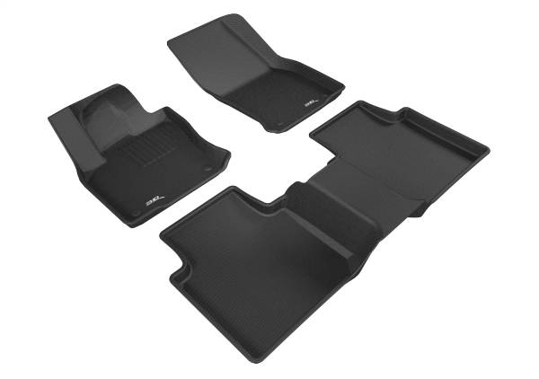 3D MAXpider - 3D MAXpider KAGU Floor Mat (BLACK) compatible with VOLKSWAGEN TIGUAN 2018-2024 - Full Set