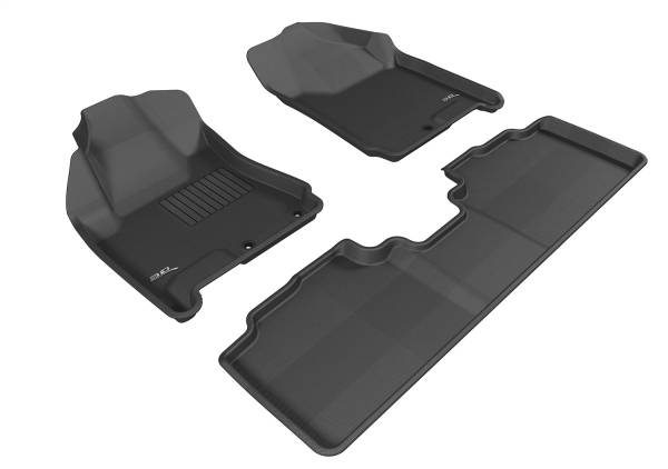 3D MAXpider - 3D MAXpider KAGU Floor Mat (BLACK) compatible with CADILLAC SRX 2010-2016 - Full Set