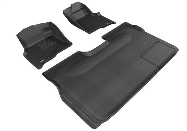 3D MAXpider - 3D MAXpider KAGU Floor Mat (BLACK) compatible with FORD F-150 SUPERCREW 2009-2010 - Full Set