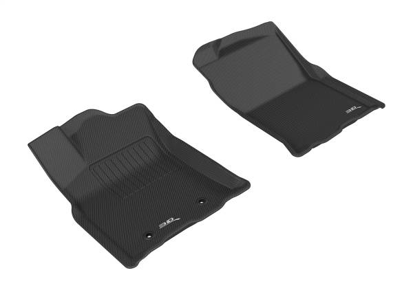 3D MAXpider - 3D MAXpider KAGU Floor Mat (BLACK) compatible with TOYOTA TACOMA ACCESS/DOUBLE CAB 2016-2023 - Front Row