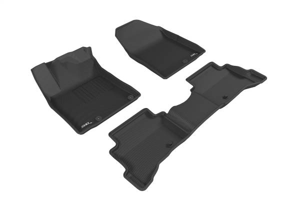 3D MAXpider - 3D MAXpider KAGU Floor Mat (BLACK) compatible with HYUNDAI IONIQ HYBRID/PLUG-IN HYBRID 2017-2022 - Full Set