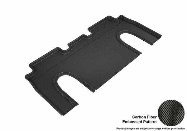 3D MAXpider - 3D MAXpider KAGU Floor Mat (BLACK) compatible with TESLA MODEL X 6-SEAT 2016-2021 - Second Row