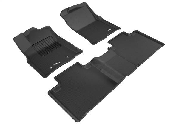 3D MAXpider - 3D MAXpider KAGU Floor Mat (BLACK) compatible with TOYOTA TACOMA ACCESS CAB 2016-2023 - Full Set