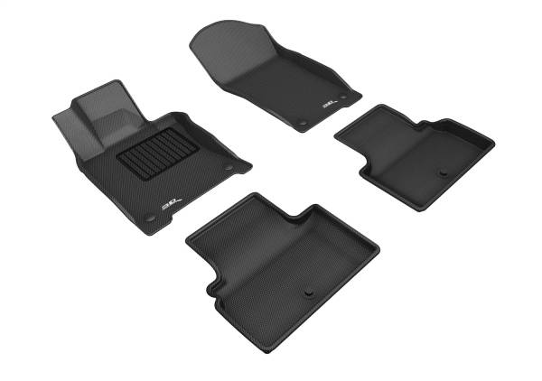3D MAXpider - 3D MAXpider KAGU Floor Mat (BLACK) compatible with INFINITI Q50 2018-2024 - Full Set