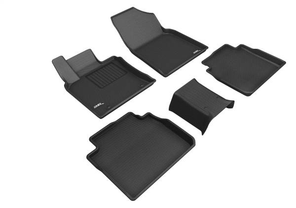 3D MAXpider - 3D MAXpider KAGU Floor Mat (BLACK) compatible with TOYOTA AVALON 2019-2022 - Full Set
