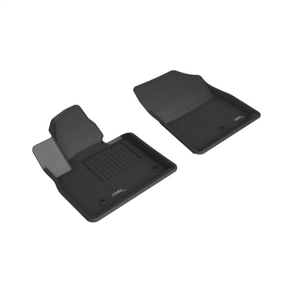 3D MAXpider - 3D MAXpider KAGU Floor Mat (BLACK) compatible with HYUNDAI SANTA FE 2021-2023 - Front Row