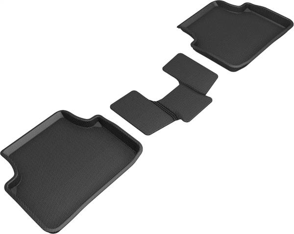 3D MAXpider - 3D MAXpider KAGU Floor Mat (BLACK) compatible with VOLKSWAGEN JETTA 2019-2024 - Second Row