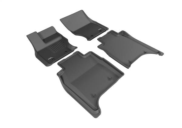 3D MAXpider - 3D MAXpider KAGU Floor Mat (BLACK) compatible with LAND ROVER RANGE ROVER LONG WHEELBASE 2014-2017 - Full Set