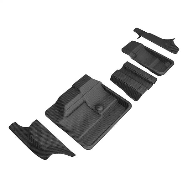 3D MAXpider - 3D MAXpider KAGU Floor Mat (BLACK) compatible with TESLA MODEL Y 2021-2023 - Third Row