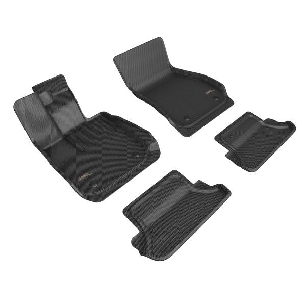 3D MAXpider - 3D MAXpider KAGU Floor Mat (BLACK) compatible with BMW 8 SERIES COUPE (G15) RWD 2020-2024 - Full Set