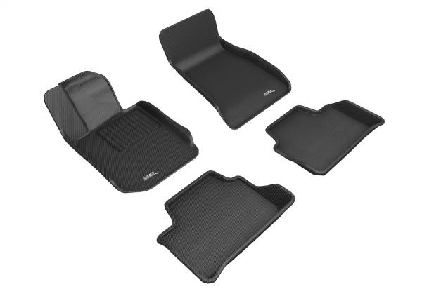 3D MAXpider - 3D MAXpider KAGU Floor Mat (BLACK) compatible with BMW 3 SERIES SEDAN (G20) RWD 2019-2024 - Full Set