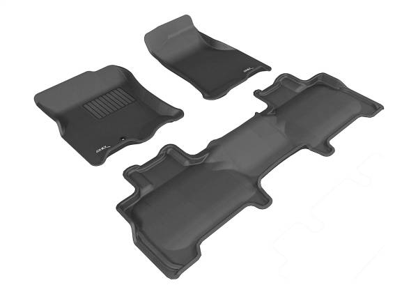 3D MAXpider - 3D MAXpider KAGU Floor Mat (BLACK) compatible with FORD EXPEDITION 2007-2010 - Full Set