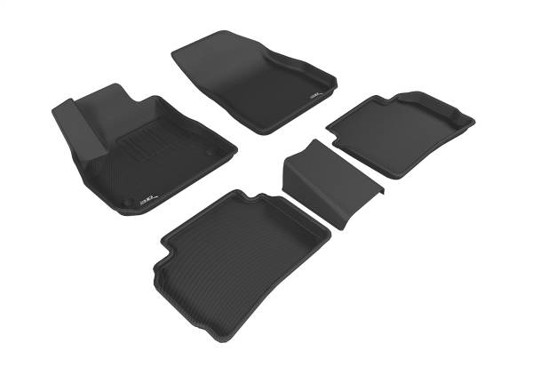 3D MAXpider - 3D MAXpider KAGU Floor Mat (BLACK) compatible with CHEVROLET MALIBU 2016-2024 - Full Set
